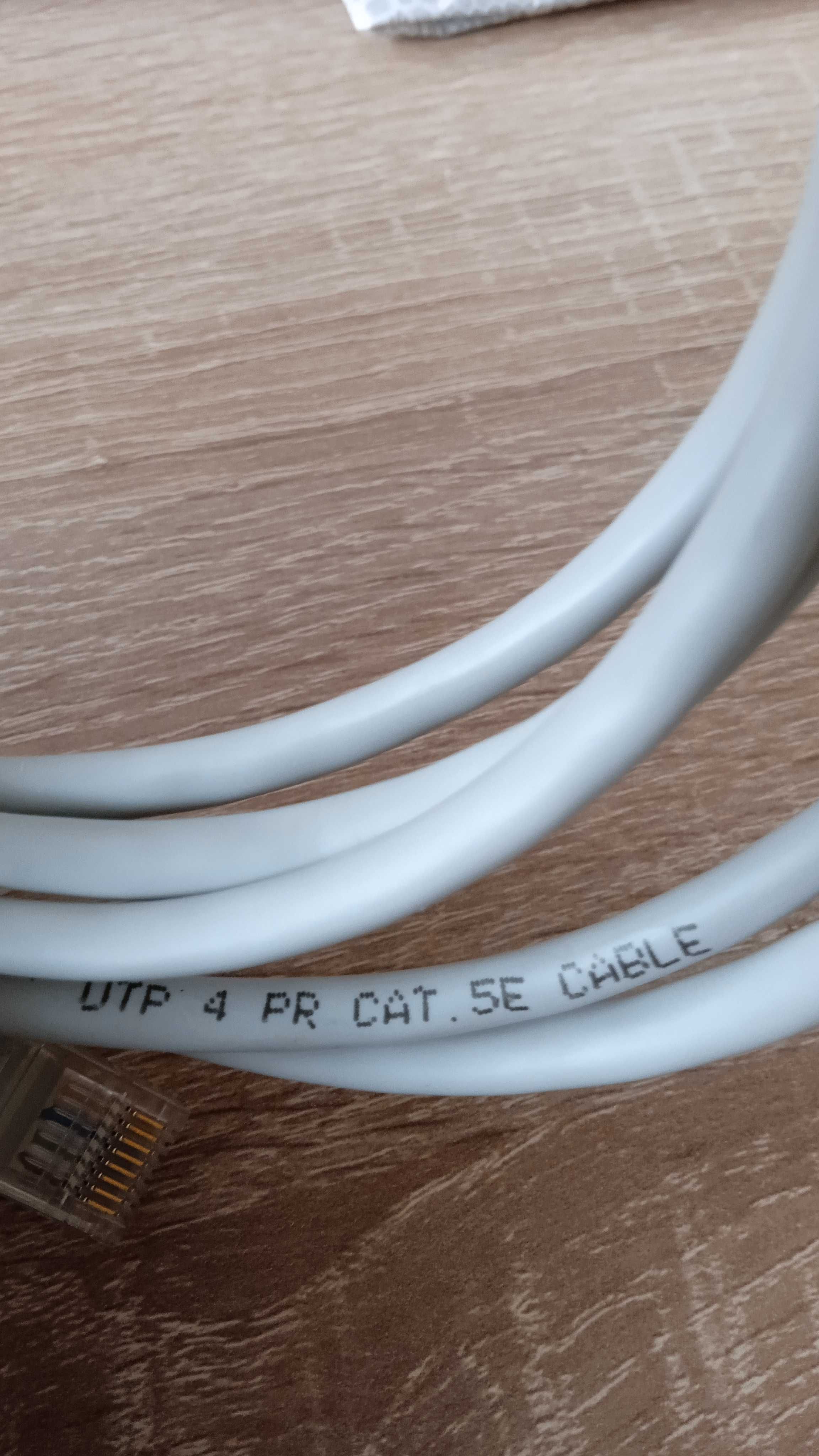 Kabel do internetu UTP 1,5m szary nowy, nieużywany