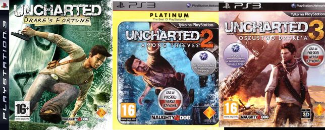 Uncharted 1,2,3 PS3 ENG,PL,PL