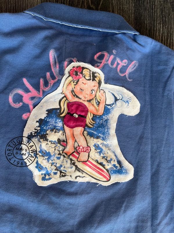 Koszulka polo hawajska dziewczynka surfing Hawaii Tortuga Academy
