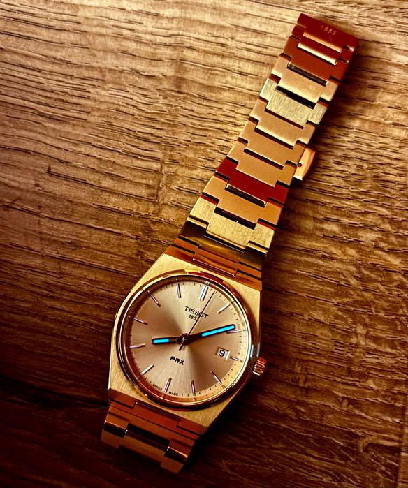 Tissot prx noszony kilkakrotnie Przechowywany w pudełku na zegarki