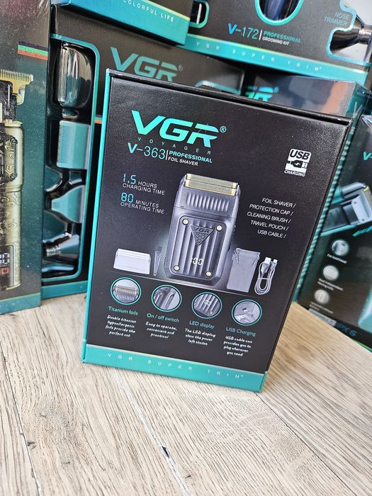 Шейвер vgr 363 для бороди і голови бритва  на акумуляторі оригінал