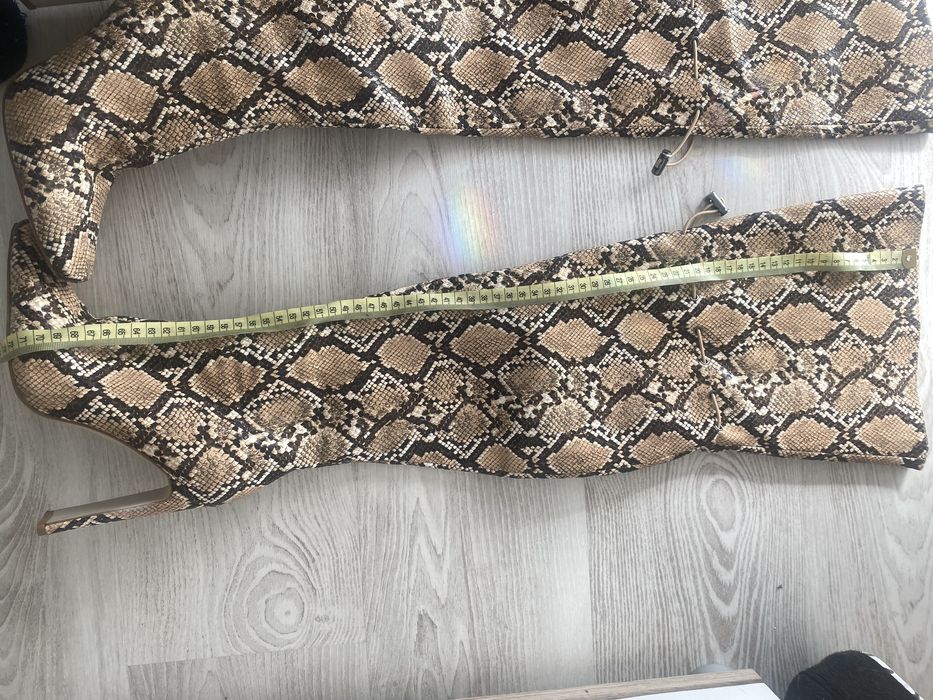 Kozaki sexi za kolano  mega dlugie do uda wąż pantera hit viral