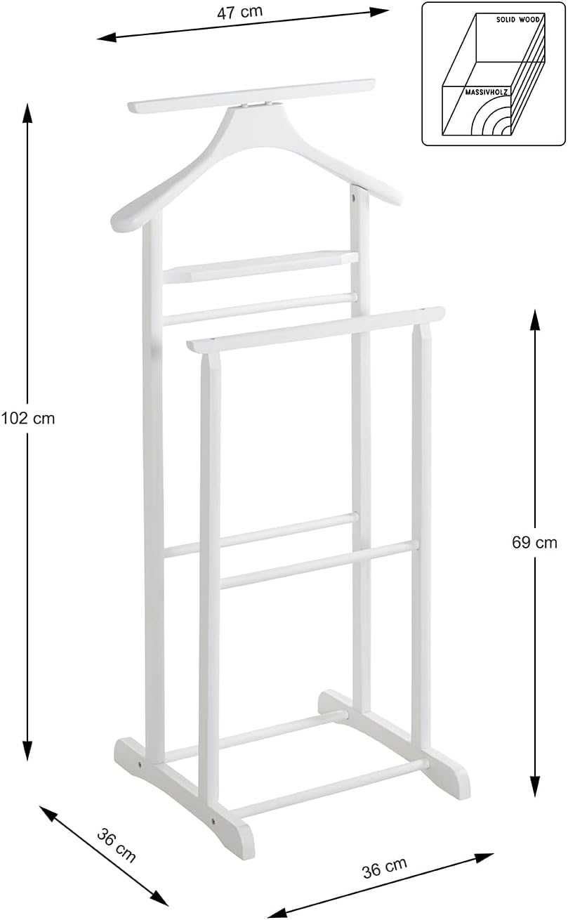 Wieszak Męski Haku 47 x 102 cm biały