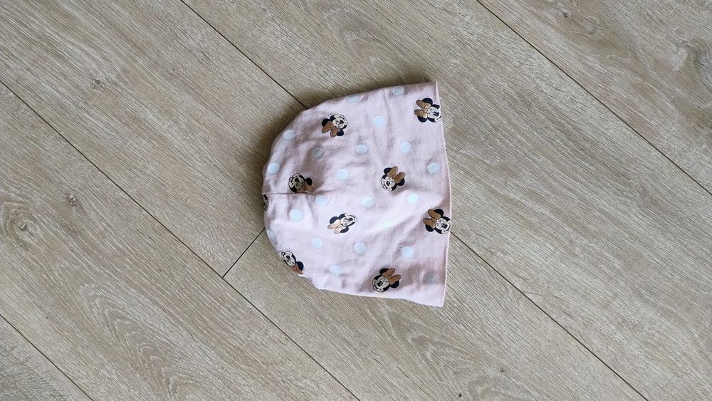 Czapka H&M r. 104 jesienna myszka Minnie Disney bawełniana