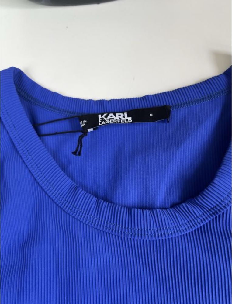 кроп топ Karl Lagerfeld Women’s Ribbed Bold Logo