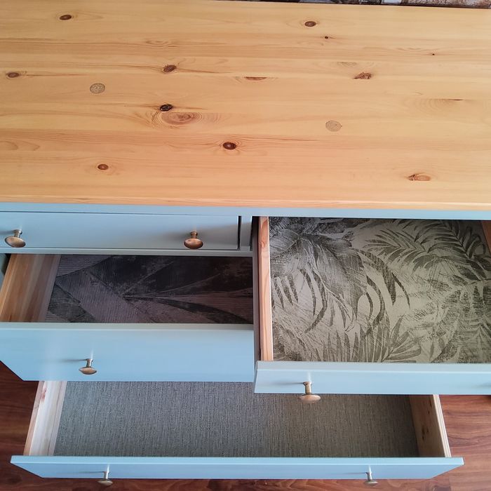 Komoda drewniana hemnes ikea szalwia leksvik szafa biurko blat