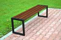 ławka bez oparcia parkowa ogrodowa miejska stalowa W034