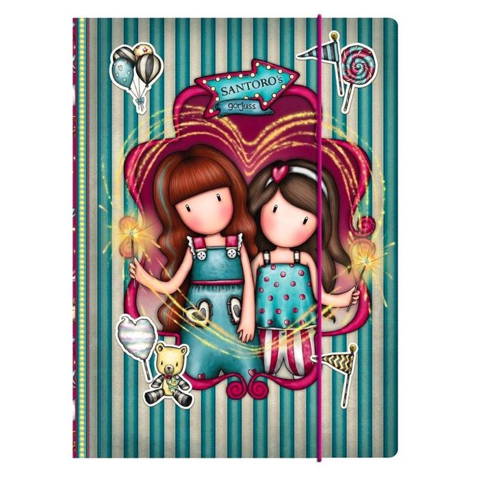 Teczka Zamykana na Gumkę Gorjuss Fairground Santoro ,335x250 mm