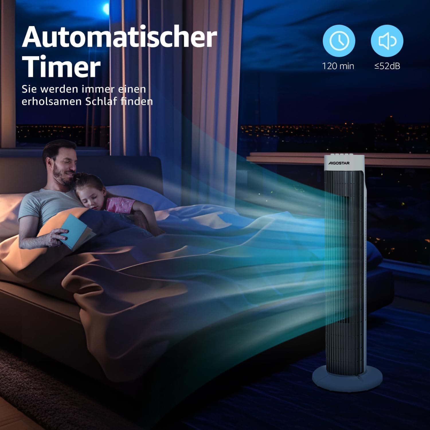 Mechaniczny Wentylator Wieżowy Aigostar BEN 45W
