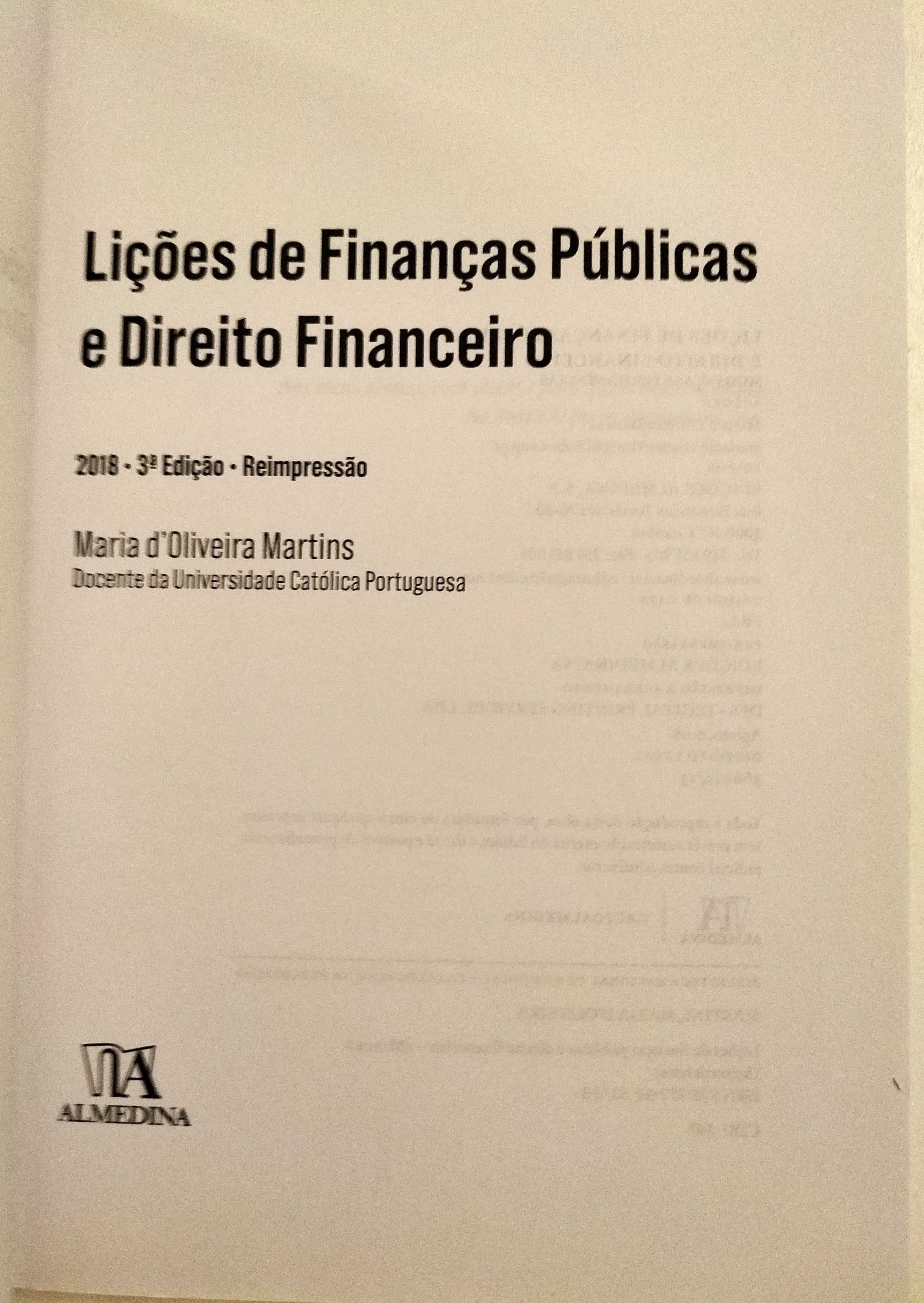 M. d'Oliveira Martins Lições de Finanças Públicas e Direito Financeiro