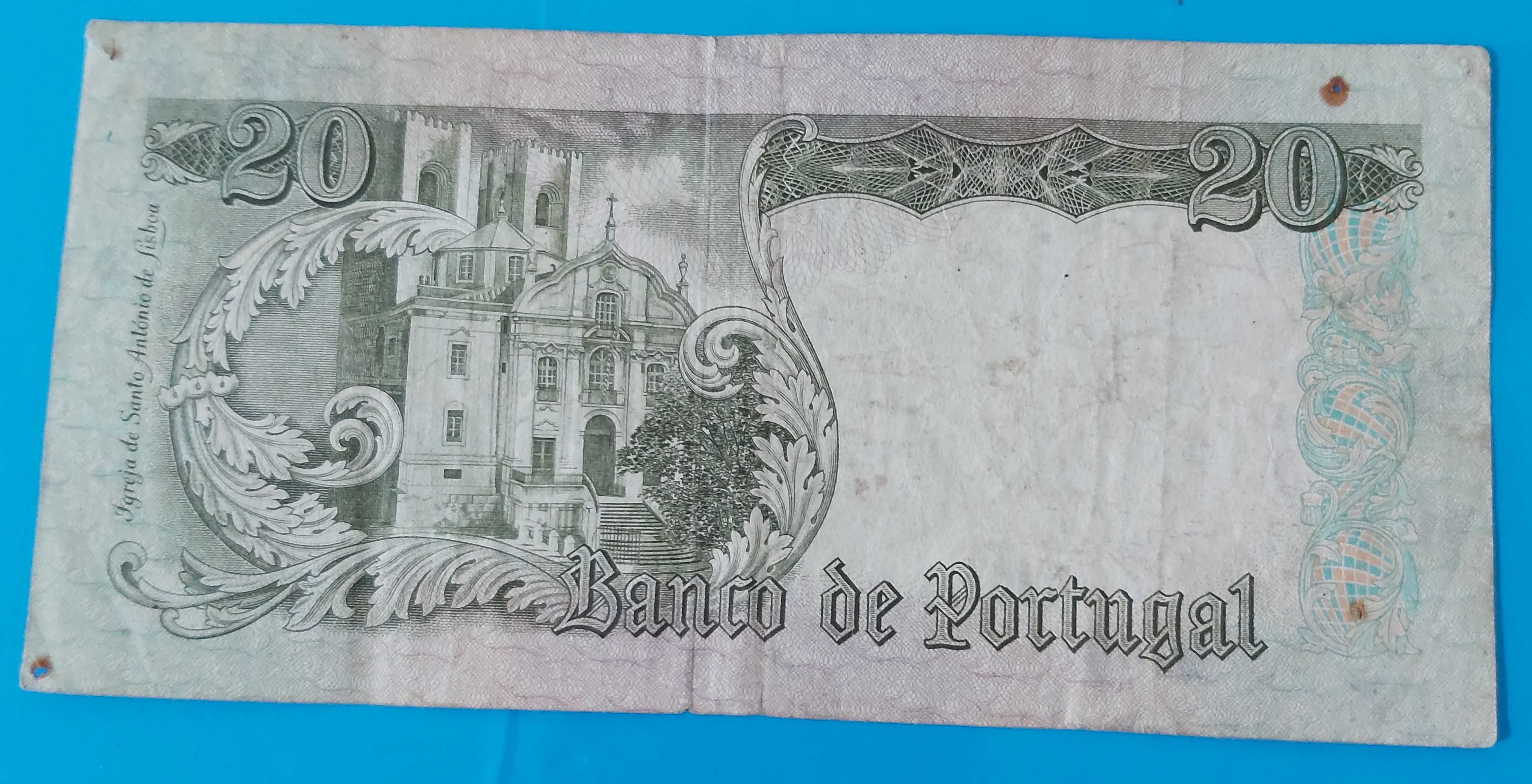 Nota de 20$00 de Portugal, CH 7, Santo António 1964