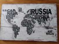 Quadro mapa mundo de Iman