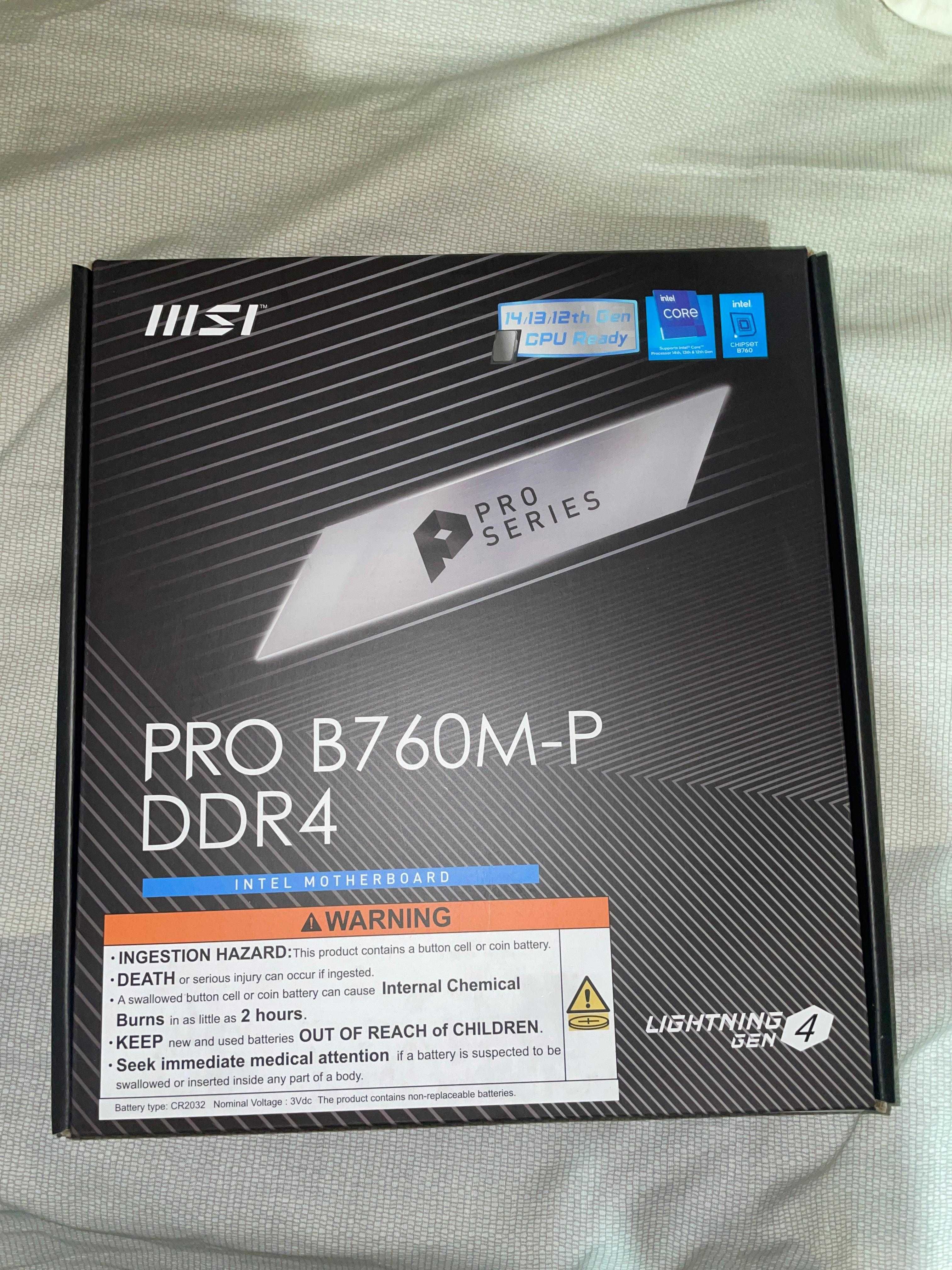 I5-12400F & MSI B760M-P DDR4 NOVOS*