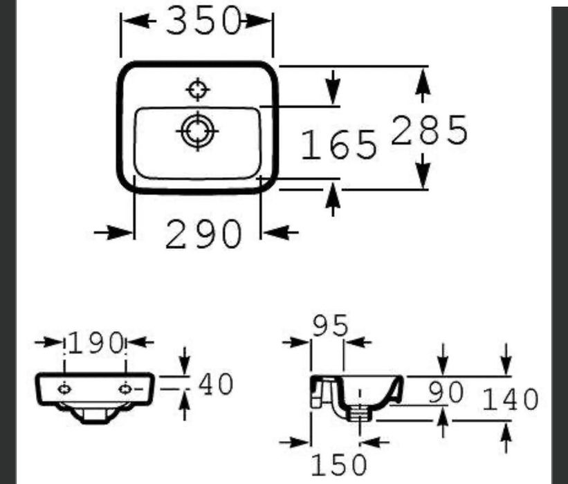 Umywalka mała Roca 35cm NOWA