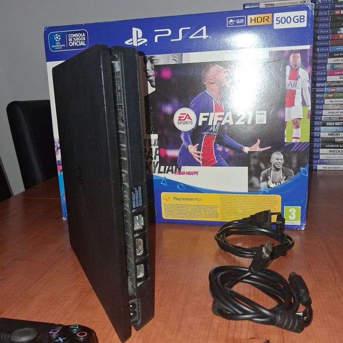 PlayStation 4 Slim – 500GB • Completa • Excelente Estado • Com Caixa F