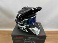 KASK MOTOCYKLOWY ENDURO CKX  Gogle Titan Black/White L