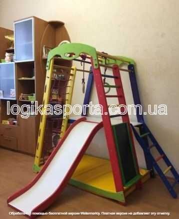 Детский спортивный комплекс для квартиры, дома, горка, качели