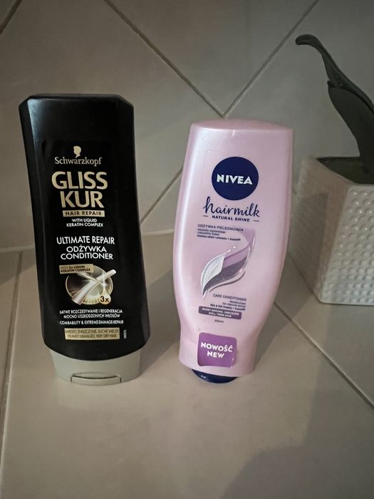 Nivea Gliss Kur odżywki do włosów.