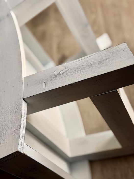 Banco rústico branco vintage fotografia criança