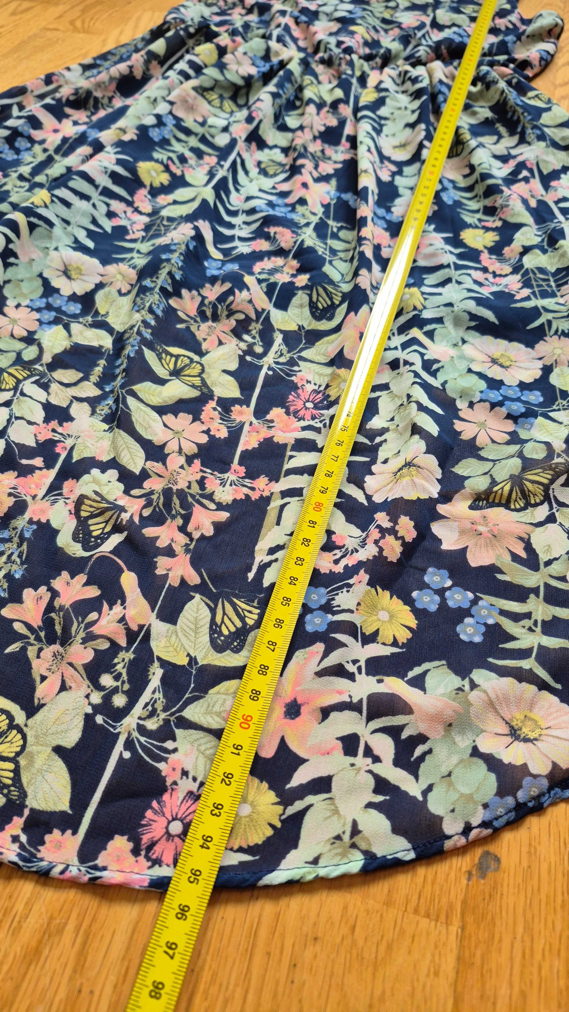 Letnia sukienka H&M w kwiaty, rozm. 152 (11-12 lat)