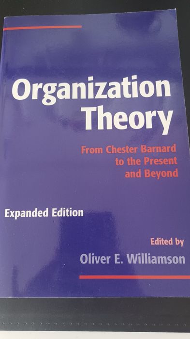 Livro "Organization Theory"  de Oliver E. Williamson