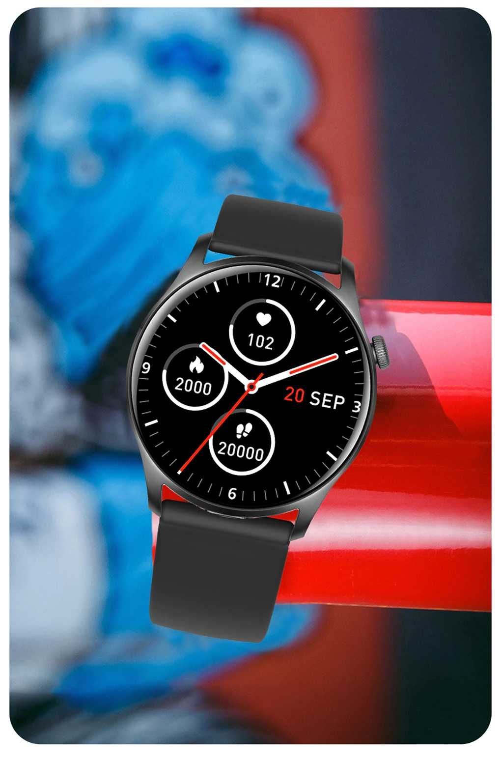 SmartWatch SKY 8 kroki, kalorie, tętno, ciśnienie, powiadomienia, PL.