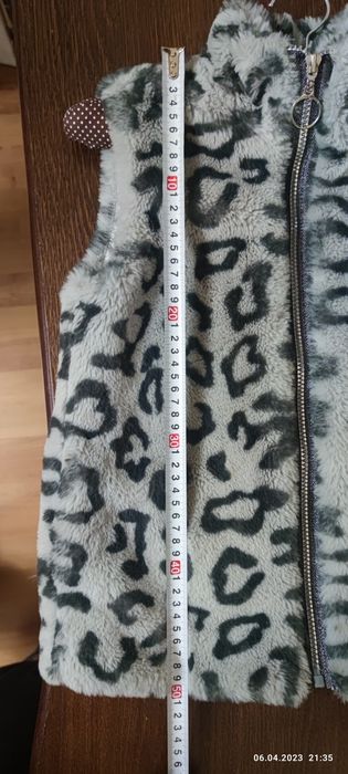 Жилет Lukas Kids хутряний на блискавці 134 сірий. Весна, осінь