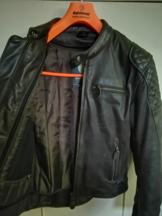 Casaco de Moto Pele verdadeira marca Bearing como novo com forro
