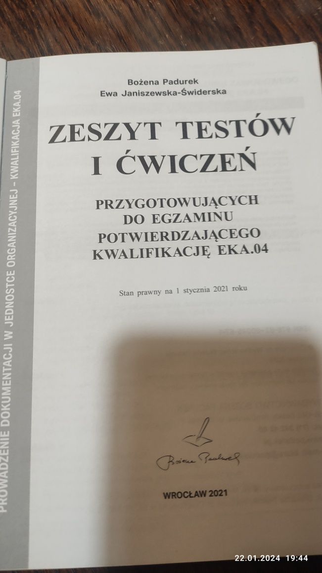 Zeszyt Testów i Ćwiczeń Bożena Padurek