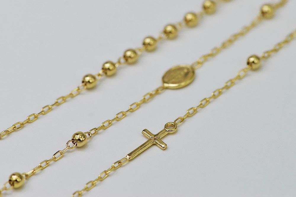 Złoty różaniec 14k 585 z żółtego złota Dolce Gabbana rc002y B