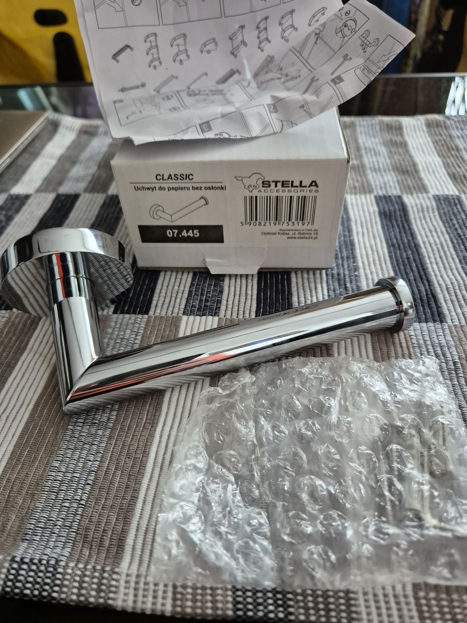 Stella Classic uchwyt do papieru toaletowego 07.445 chrom połysk