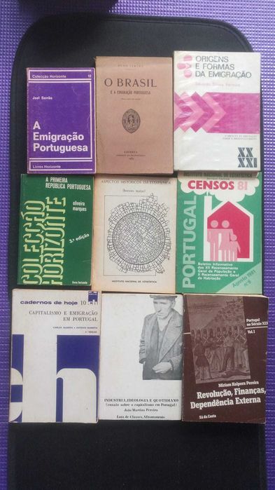Conjunto livros historia e economia de Portugal e outros