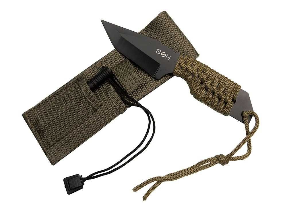 Nóż taktyczny pokrowiec survival krzesiwo BSH N-313 ka-bar polowanie