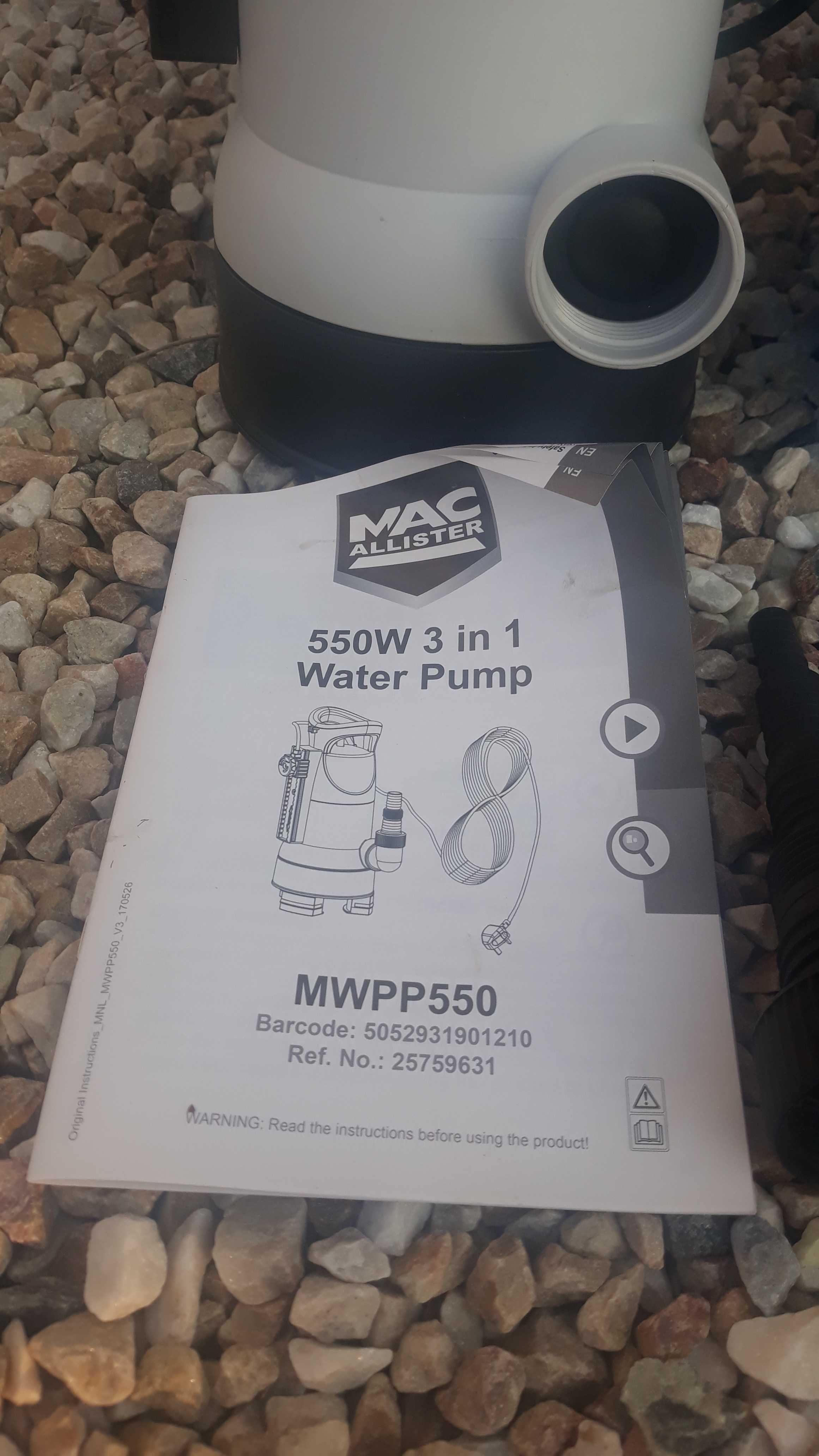 Pompa zanurzeniowa do brudnej wody Macallister mwpp550 3w1