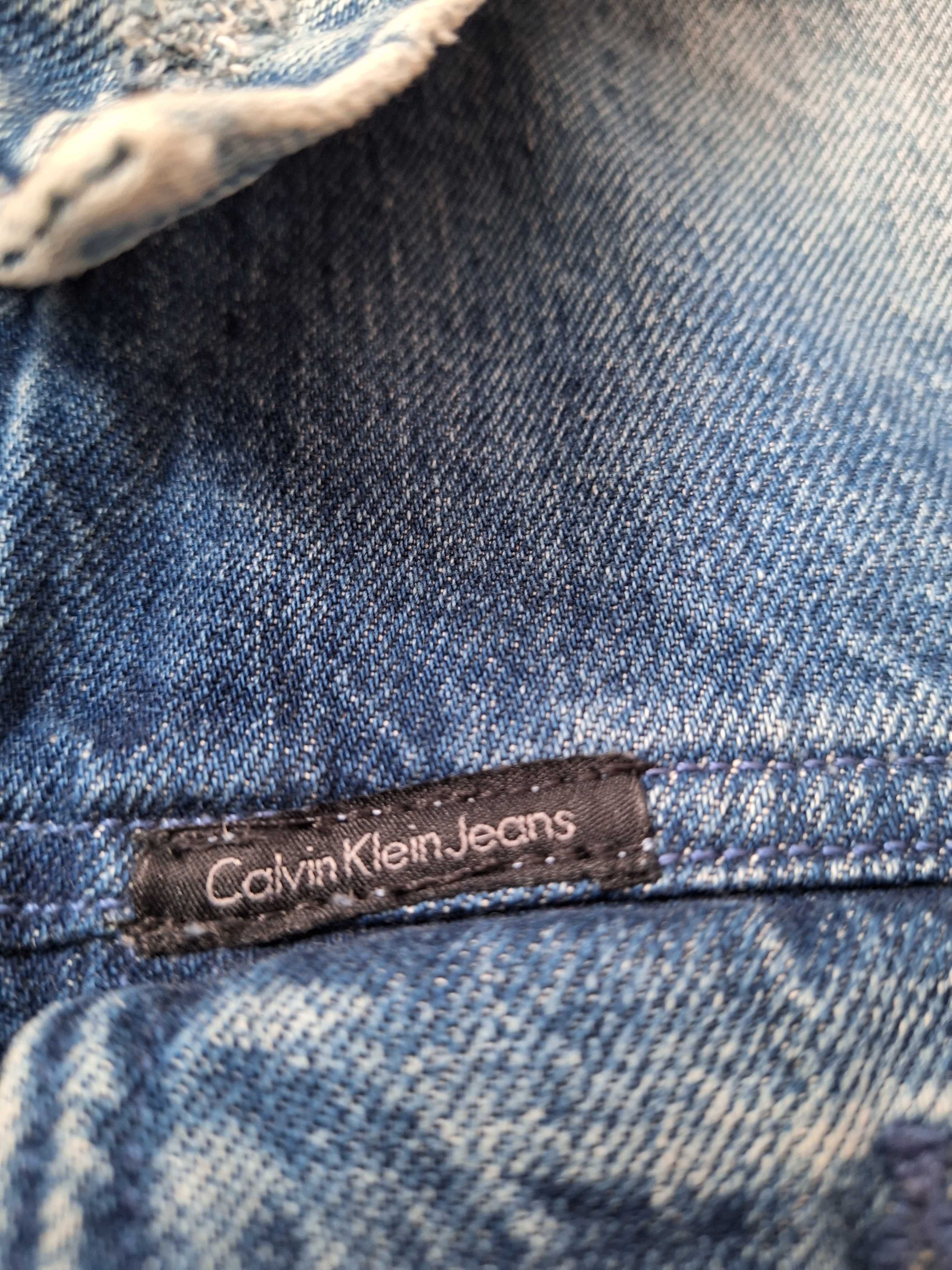 Calvin Klein jeans jeansowa kurtka katana UNIKAT farba L