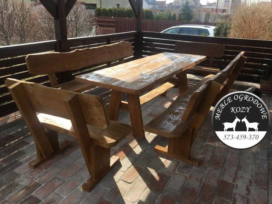 NOWE CENY! Meble ogrodowe drewniane góralskie. Lite drewno ławka stół