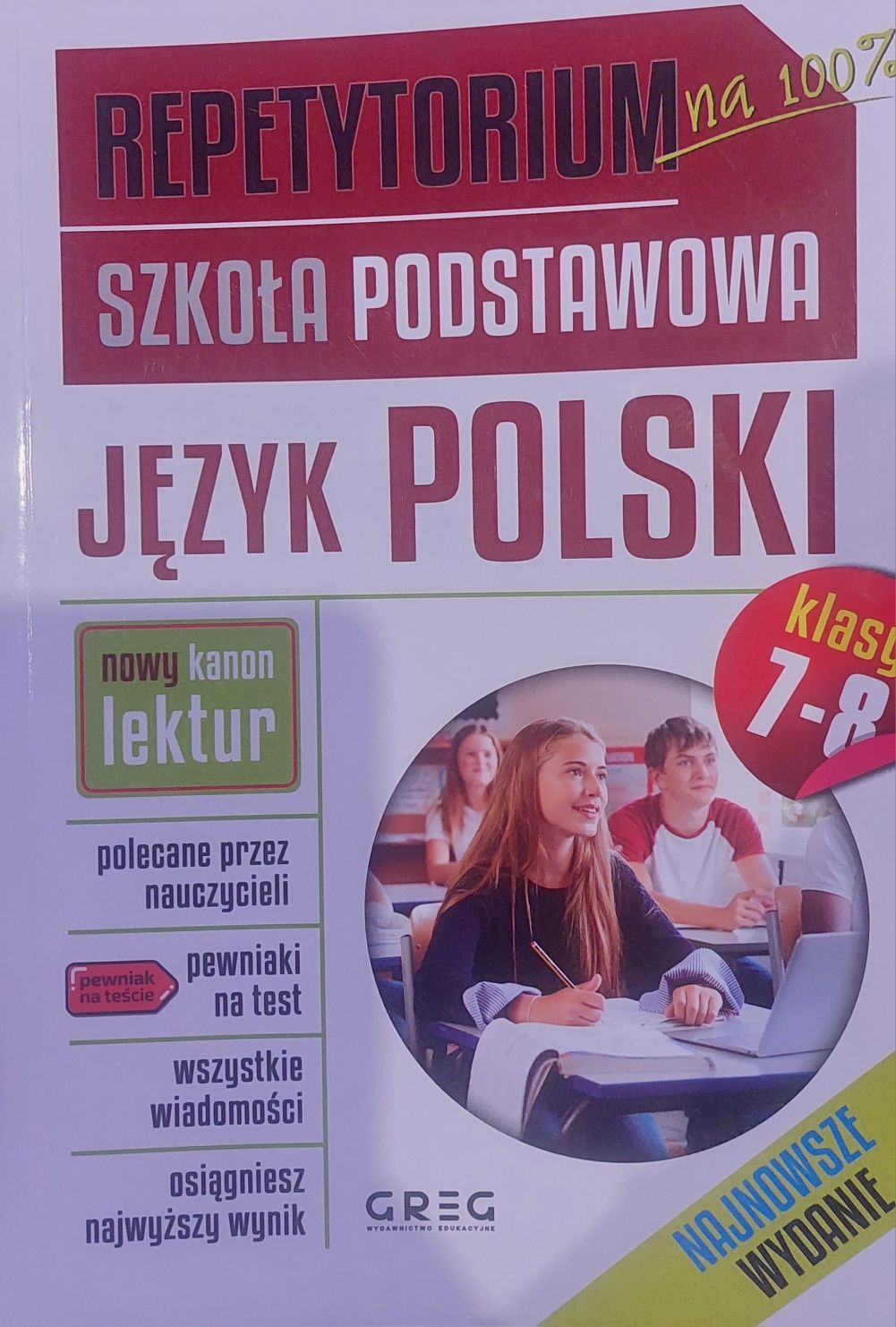 Repetytorium język polski klasa 7-8 szkoła podstawowa Greg