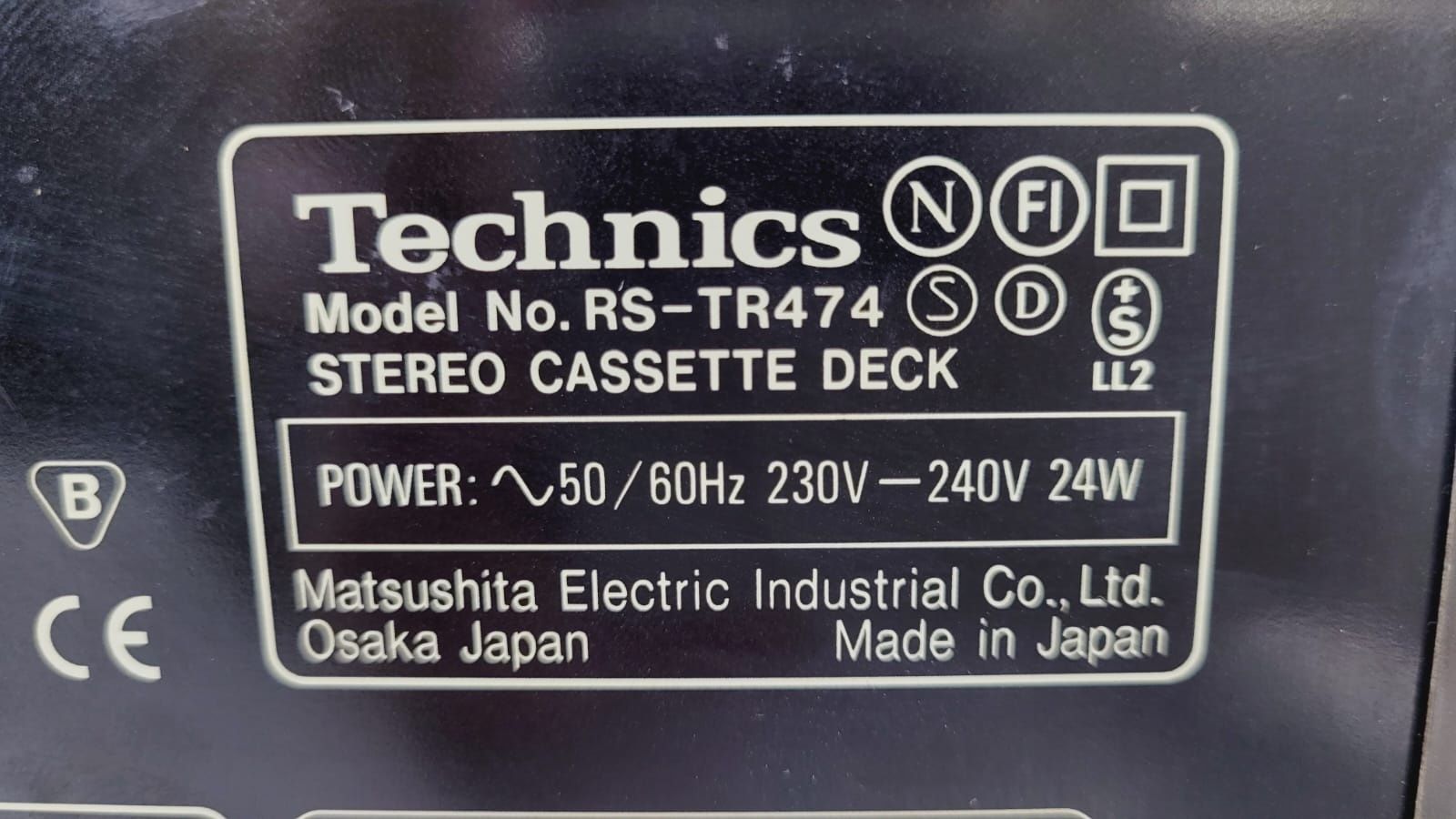 Magnetofon Technics RS TR 474 Japan w kasetowy sprawny