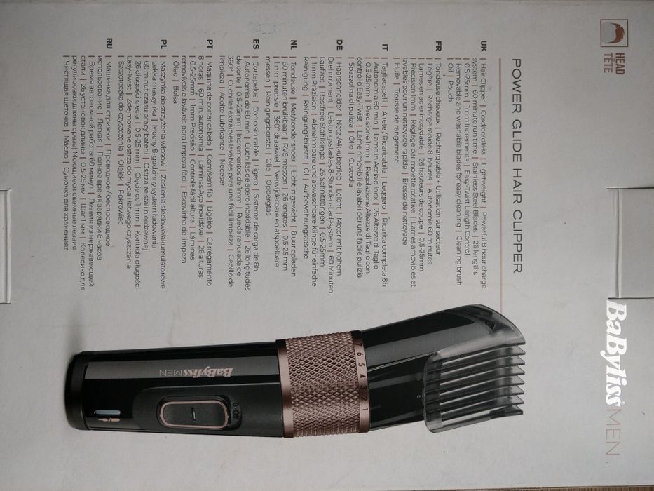 BaByliss Men 974E strzyżarka maszynka do włosów teymer do zarostu