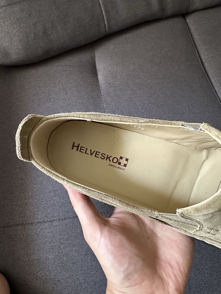 Замшевые мокасины Helvesko