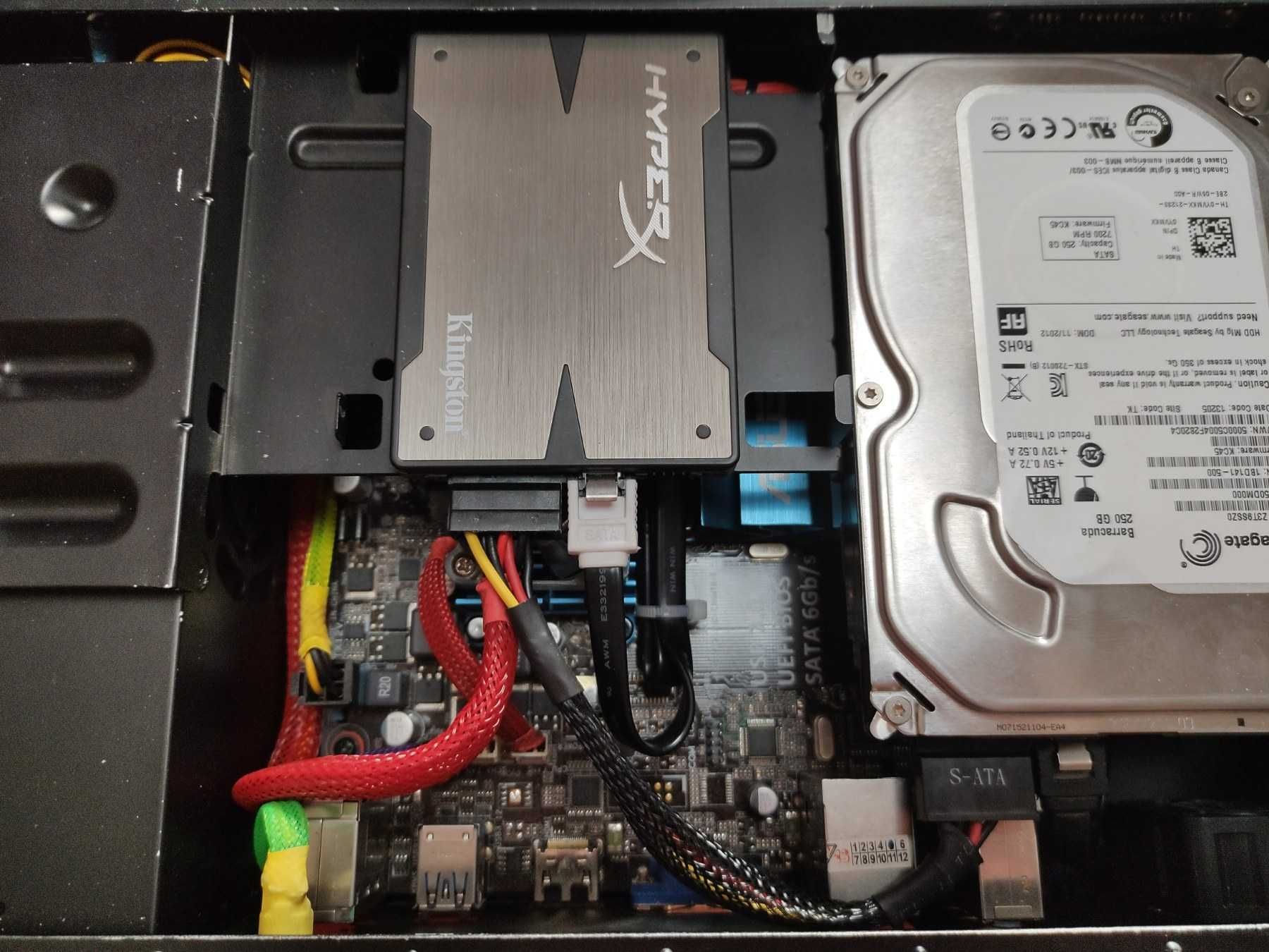 Полноценный компьютер в ITX корпусе, 16GB Ram, SSD, HDD, HDMI