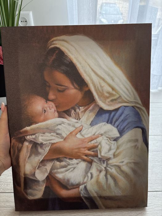 Obraz na płótnie Matka Boska Całująca Oblicze Boga