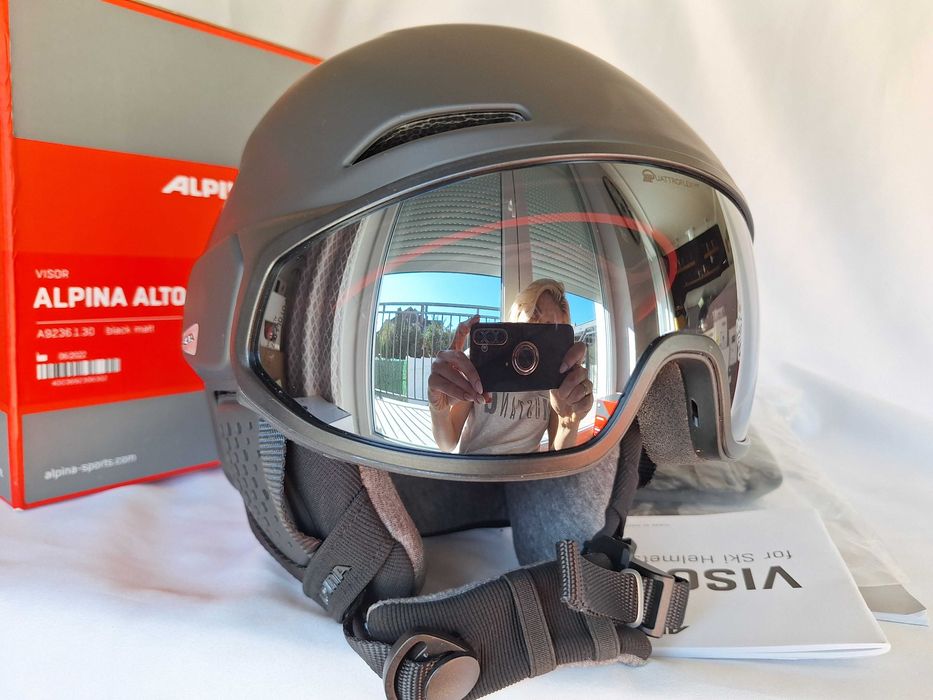 Kask narciarski Alpina Alto Q-Lite Visor Black Matt S 51-55cm
