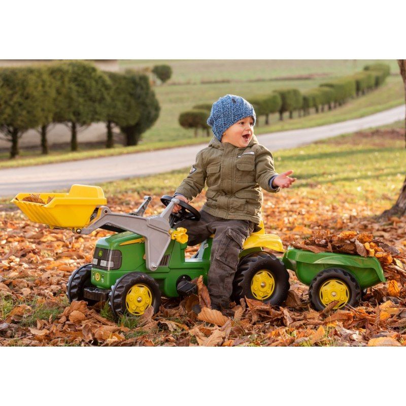 Rolly Toys Traktor na pedały John Deere z łyżką i przyczepą 2-5 Lat