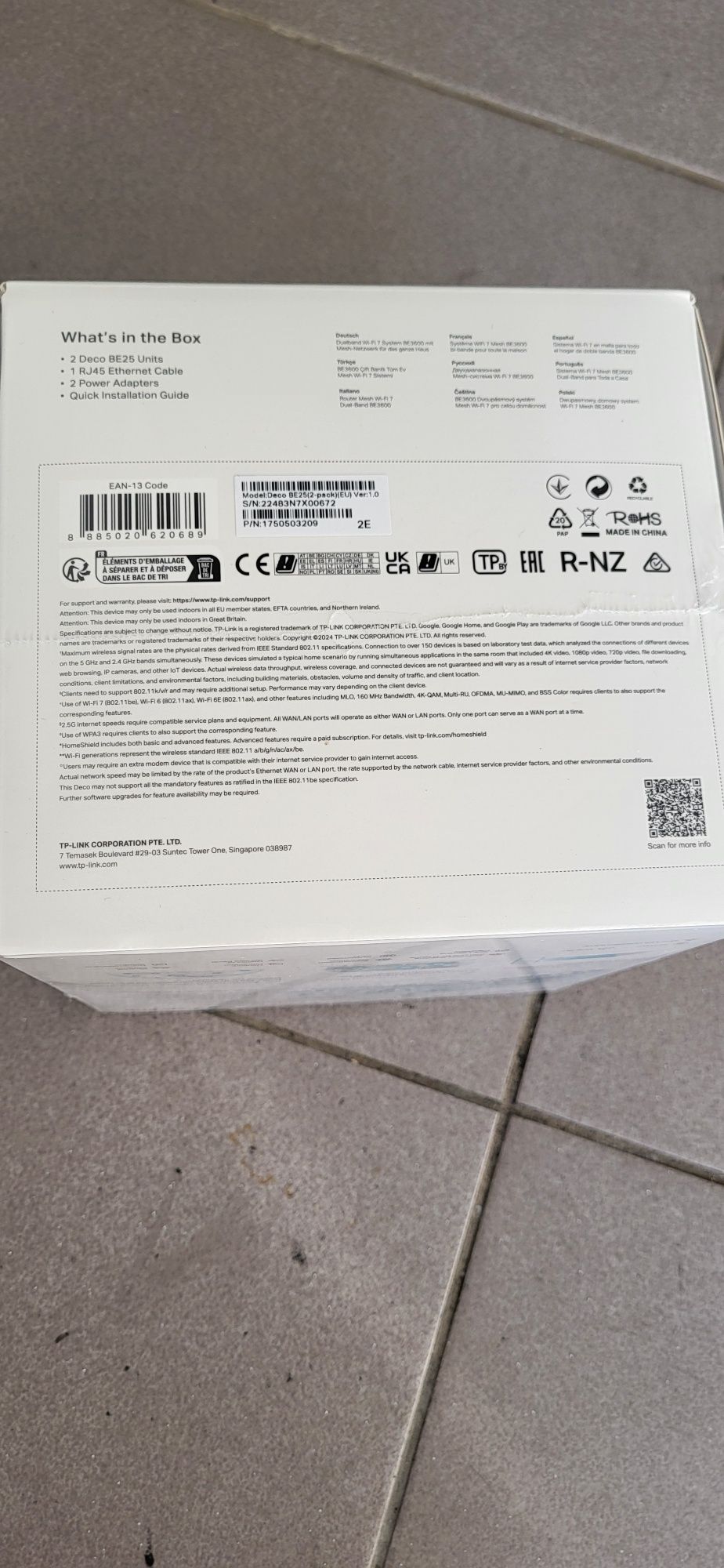 Tplink Deco Wifi 7 BE3600 PACK 2 NOVO
