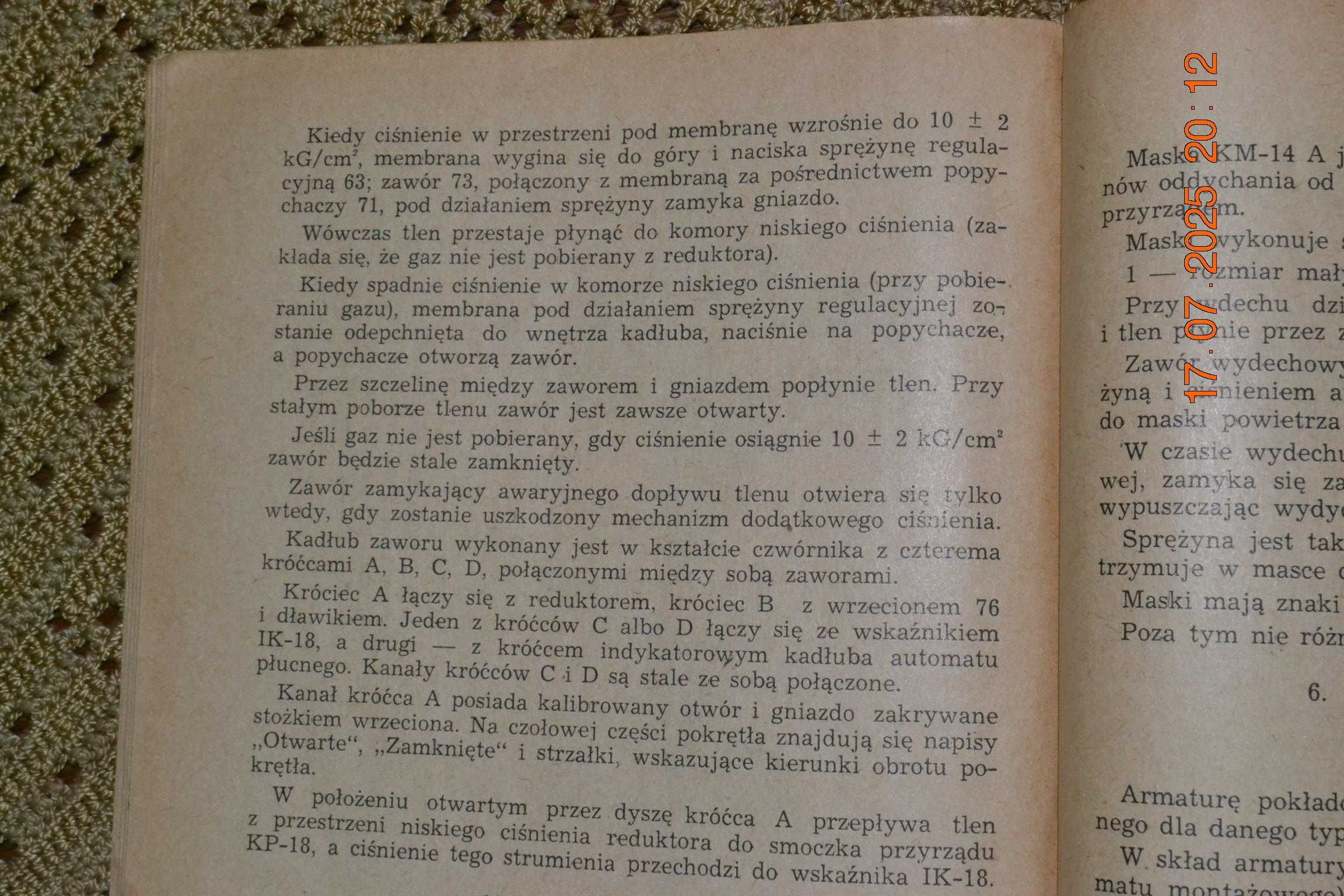 Zawór awaryjnego podawania tlenu KR 28