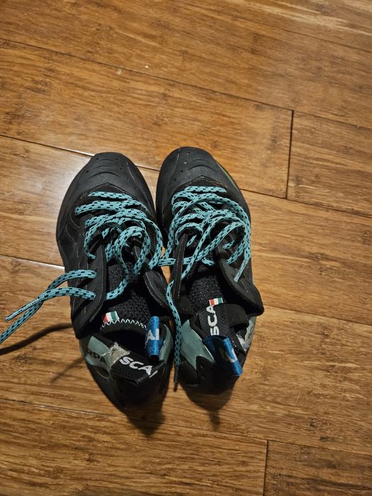 Buty wspinaczkowe damskie SCARPA Instinct VS black/aqua