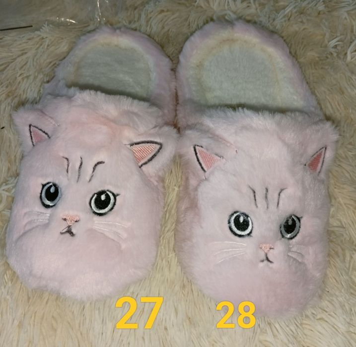 Тапочки комнатные теплые женские кот