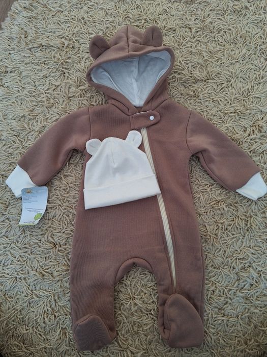 Комбінезон на флісі з шапкою