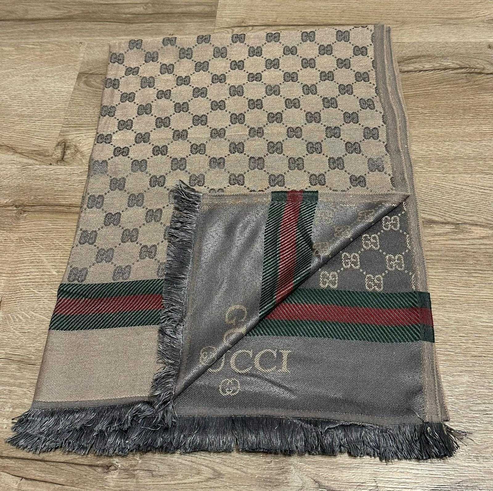 Szal grubszy Gucci Italy nowość szale damskie meskie szalik bawelna